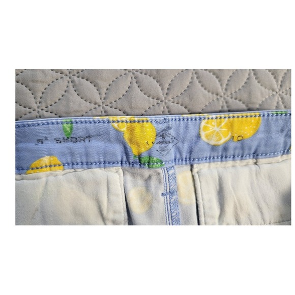 St.John Lemon Print Shorts Casual Summer Everyday Cute Blue Shorts Size 5 - Picture 8 of 8